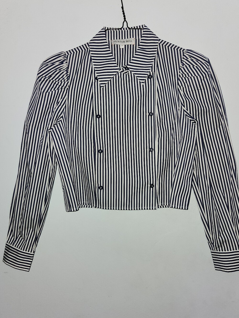 Hunter Bell Annette Top NWOT Sz 2 Striped Cropped - Picture 2 of 10
